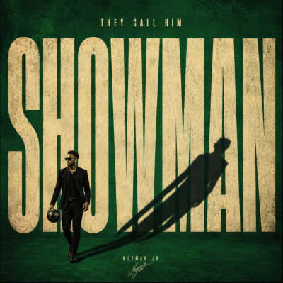 AI-generated 'They Call Him Showman' poster depicting Neymar Jr.