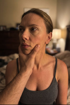 AI-generated image of Scarlett Johansson in a posed close-up portrait