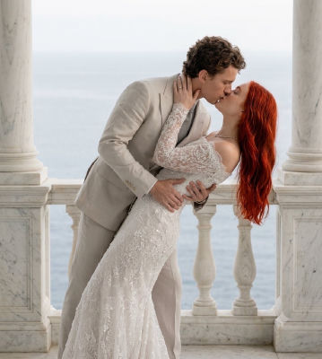 AI-generated image of Tom Holland and Sadie Sink in a wedding pose