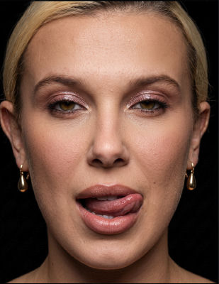 AI-generated portrait resembling Millie Bobby Brown