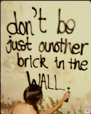 AI-generated image referencing Pink Floyd's 'Another Brick in the Wall' lyric
