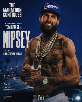 AI-generated fake movie poster depicting Tom Cruise as Nipsey Hussle