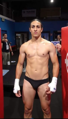 AI-generated image falsely depicting Imane Khelif in a boxing gym