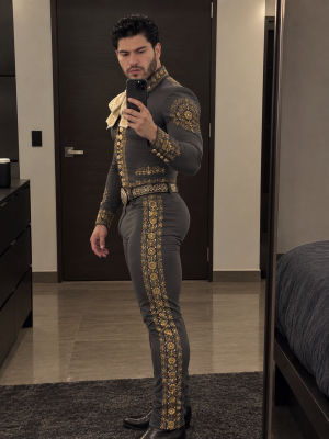 AI-generated image resembling Jesús Alonzo in a charro suit