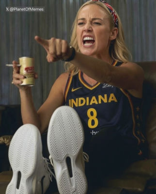 AI-generated image ofSophie Cunningham in an Indiana Fever basketball jersey