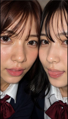 AI-generated image of unidentified school girls in school uniforms
