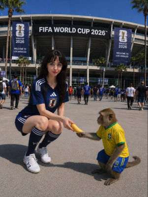 AI-generated image designed to look like a viral fan photo from the 2026 FIFA World Cup