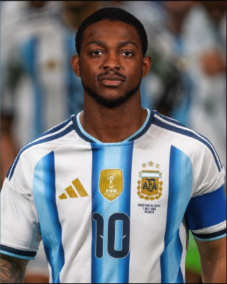 AI-generated image of De'Aaron Fox in an Argentina national team jersey