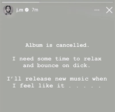 AI-generated fabricated Park Jimin social media post about album cancellation