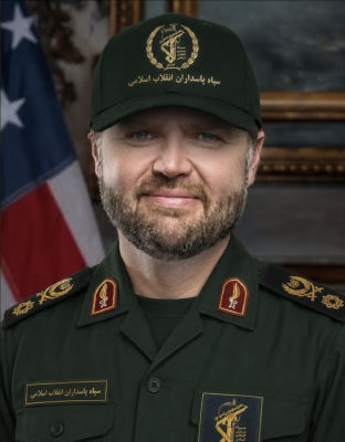 AI-generated image of JD Vance in an Iranian Revolutionary Guard uniform