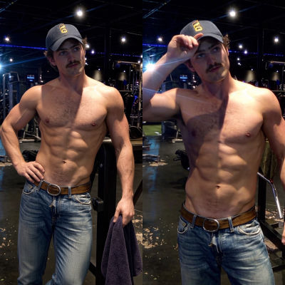 Deepfake image detected of Benson Boone posing shirtless at a gym