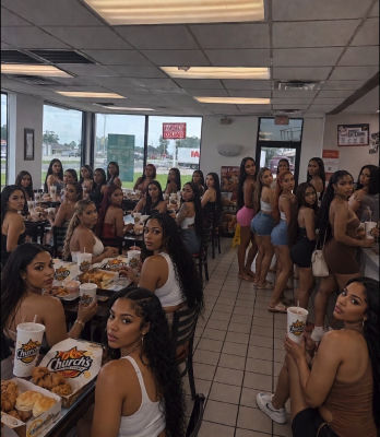 AI-generated image of Black Women at Church's Chicken