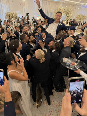 AI-generated wedding photo of Cristiano Ronaldo and Georgina Rodríguez