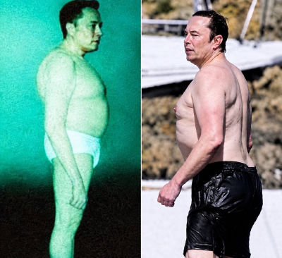 Deepfake image detected of Elon Musk in two side-profile beach photos