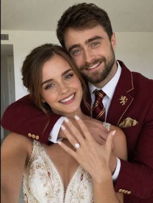 AI-generated engagement photo of Emma Watson 
