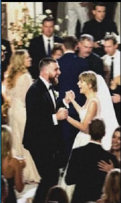 Deepfake of Taylor Swift and Travis Kelce dancing at a wedding