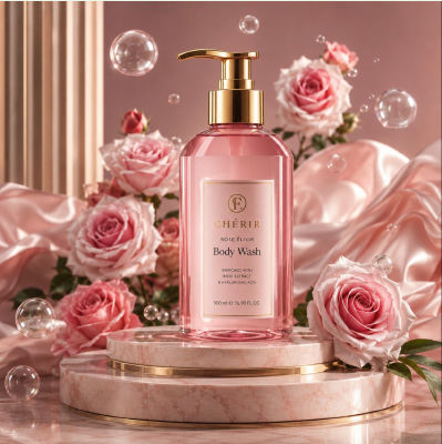 AI-generated Chérir Rosé Élixir Body Wash product image