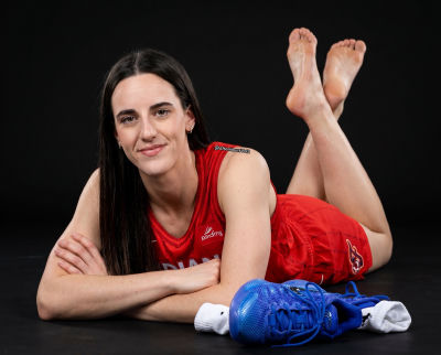 AI-generated image resembling Caitlin Clark in an Indiana Fever basketball uniform