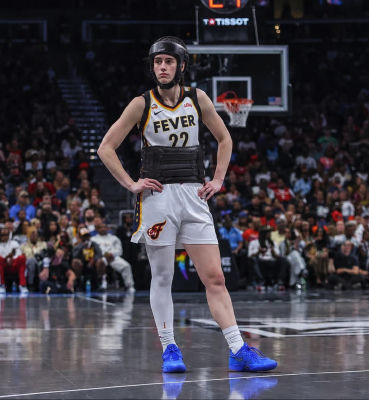 Deepfake of Caitlin Clark in Indiana Fever uniform at WNBA game