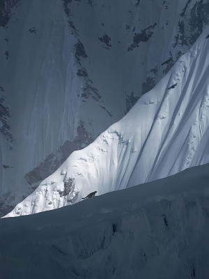 AI-generated image of Kittiya Pawlowski on a snowy mountain slope