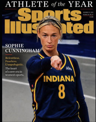 AI-generated Sports Illustrated Athlete of the Year cover featuring Sophie Cunningham