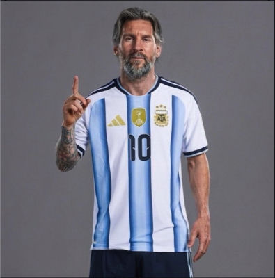 AI-generated image of Lionel Messi in Argentina national team jersey