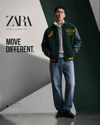 AI-generated image a man in ZARA Spring/Summer 2025 ad
