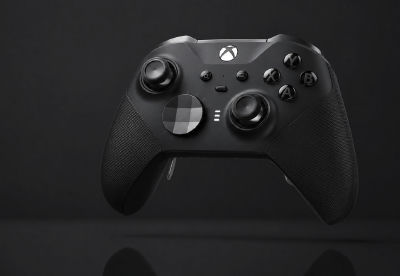 AI-generated image of a black Xbox Elite Wireless Controller
