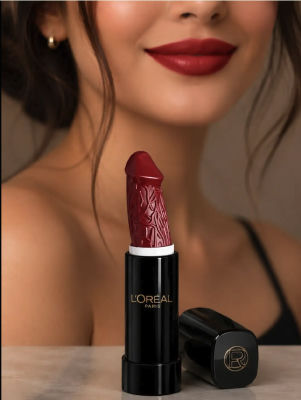AI-generated L'Oréal Paris lipstick advertisement