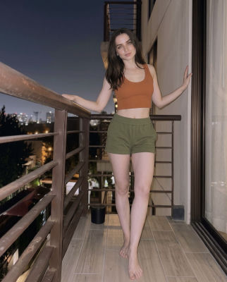 Deepfake of Ana de Armas on a balcony at night