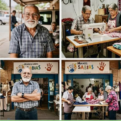 AI-generated images of Man at the 'Manos Sabías' workshop