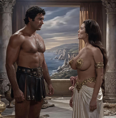 AI-generated fake vintage sword-and-sandal movie poster