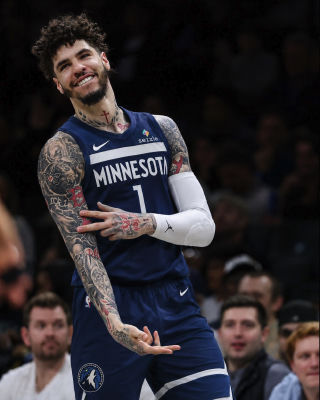 AI-generated image of LaMelo Ball in a Minnesota Timberwolves jersey