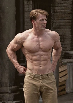 AI image detected of ripped Chris Evans