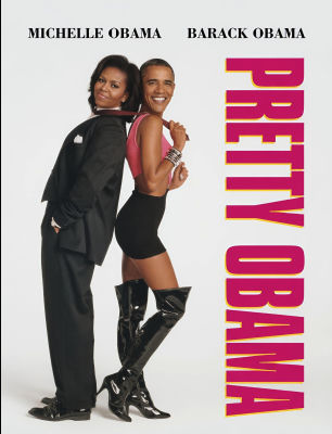 AI-generated image of Michelle Obama and Barack Obama styled as 'PRIVILEGED'