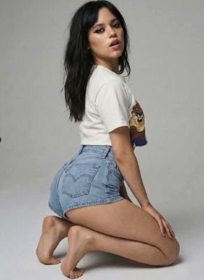 AI-generated image of Jenna Ortega in a studio pose