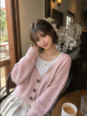 AI-generated image of a woman at a café with orchids