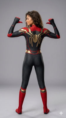 AI-generated image of Zendaya in a Spider-Man suit