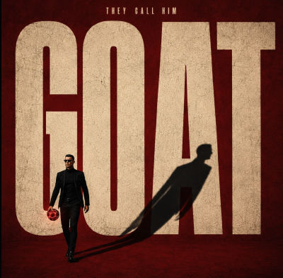 AI-generated 'They Call Him GOAT' poster featuring Cristiano Ronaldo