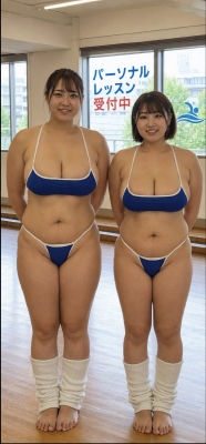 AI-generated image of a woman in a personal training studio