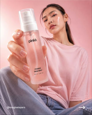 AI-generated pinkk Power Skin Mist product photograph