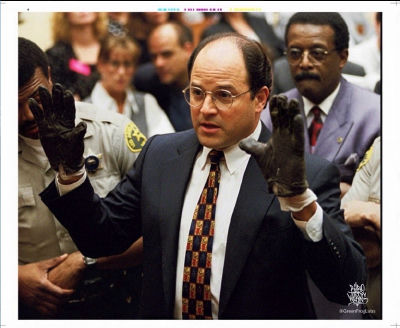 AI-generated image of Jason Alexander and Johnnie Cochran at the O.J. Simpson trial