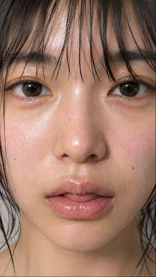 AI-generated close-up portrait of a young woman