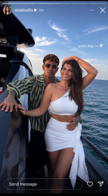 AI-generated yacht photo of Lamine Yamal & Mia Khalifa