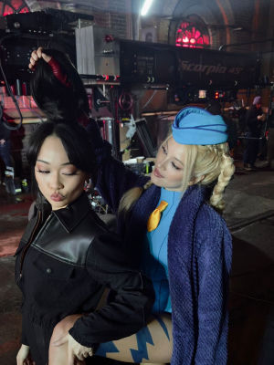 Deepfake image detected of Callina Liang and Mel Jarnson on a film set