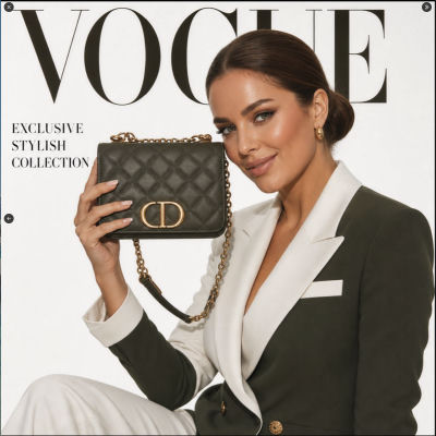 AI-generated Vogue magazine cover featuring a Dior handbag