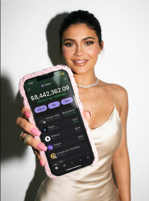 Deepfake of Kylie Jenner promoting a crypto wallet with an $8.4M balance