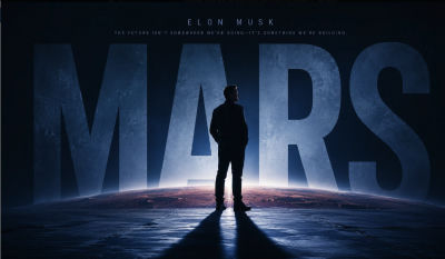 AI-generated Elon Musk Mars movie poster