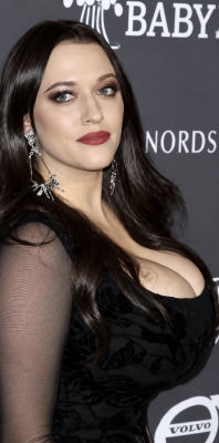 AI image detected of Kat Dennings at the Baby2Baby Gala