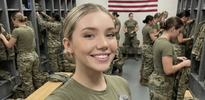 Deepfake image detected of Jessica Foster in military locker room selfie